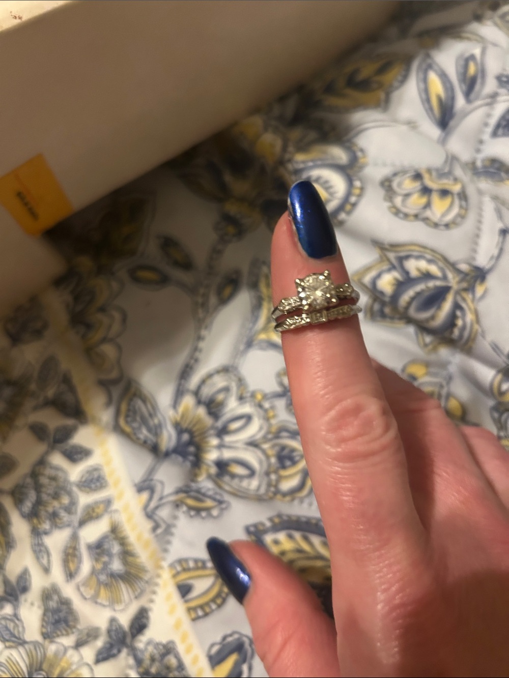 Lady Crosby estate ring , stamped  14k and a little over a 1/2 karat